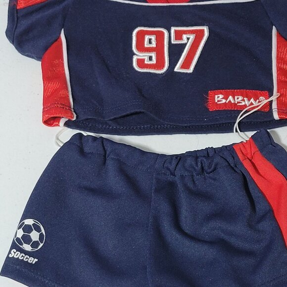 Build a Bear Soccer Uniform Cleats Ball Jersey Shorts Outfit for Plush Animals - Picture 8 of 9